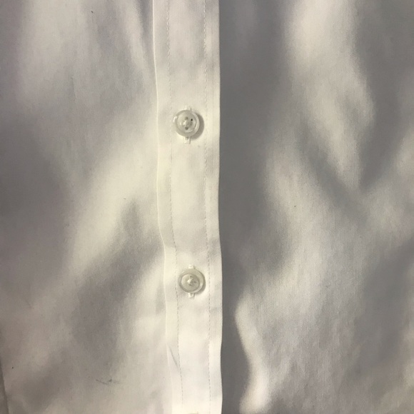 White Button-Up NO IRON Blouse - Picture 3 of 9